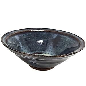 McMillian Vintage 1975 Pottery Bowl Browns & Blues No Cracks Chips or Repairs 6"